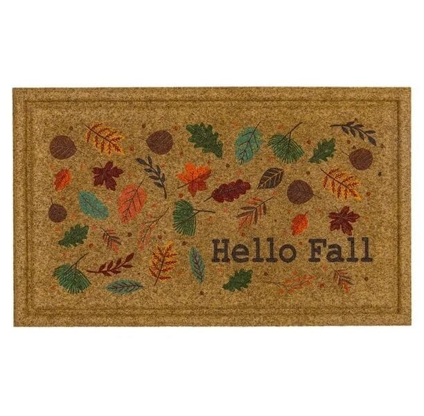 Mohawk Home Hello Fall Faux Coir Polyester Doormat Orange 18″ x 30″