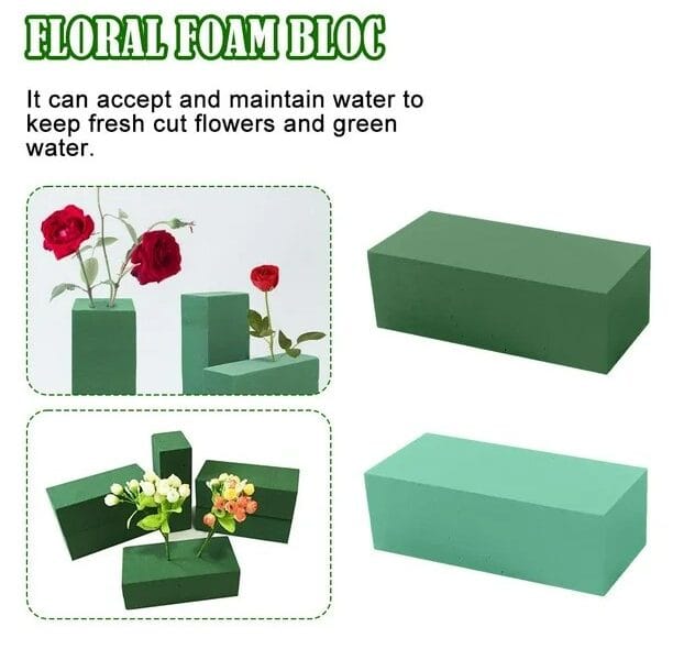 Floral Arrangement Artificial Dried Fresh Flower Mud Foam Holder Block-Brick