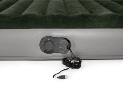 Intex 10in Queen Durabeam Prestige Air Mattress Bed with Internal Fastfill USB Powered Pump