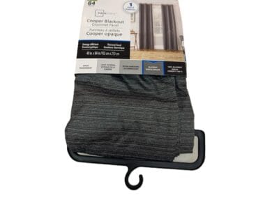 Mainstays Cooper Blackout Grommet Curtain Panel Black 40 x 84″