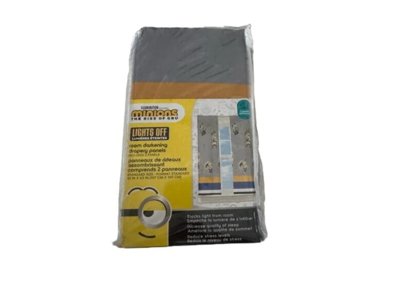 PAIR ROOM DARKENING DRAPERY PANELS DESPICABLE ME MINIONS NIP 42″ X 63″