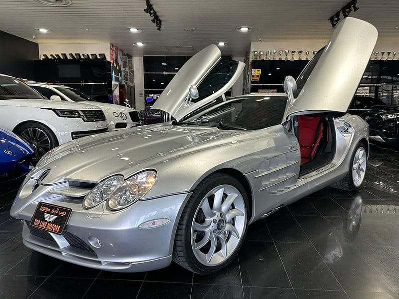Mercedes-Benz SLR 2006 a high-performance grand tourer, a collaboration between Mercedes-Benz and McLaren, featuring a 5.4-liter supercharged V8 engine producing around 617 horsepower