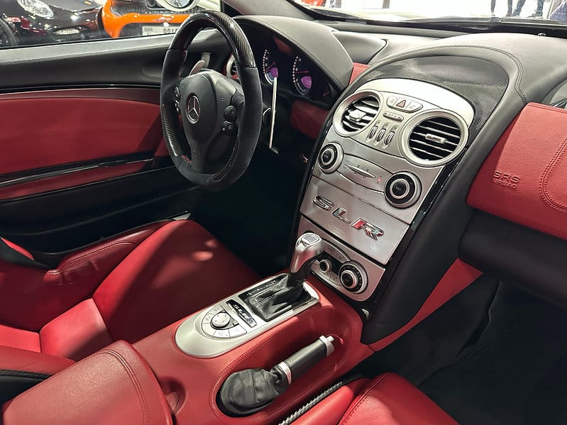 Mercedes-Benz SLR 2006 a high-performance grand tourer, a collaboration between Mercedes-Benz and McLaren, featuring a 5.4-liter supercharged V8 engine producing around 617 horsepower