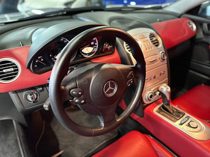 Mercedes-Benz SLR 2006 a high-performance grand tourer, a collaboration between Mercedes-Benz and McLaren, featuring a 5.4-liter supercharged V8 engine producing around 617 horsepower