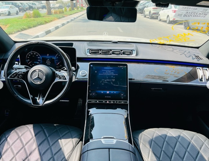 2021 MERCEDES BENZ S 500 White-Black CHASSIS GUARANTEE