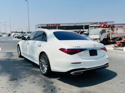 2021 MERCEDES BENZ S 500 White-Black CHASSIS GUARANTEE