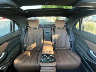 MERCEDES S 500 (V8) twin-turbo petrol engine WHITE BROWN 2015