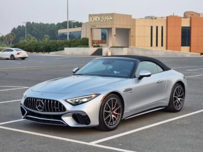 2022 Mercedes-AMG SL 55 4.0-liter V8 biturbo Engine Silver