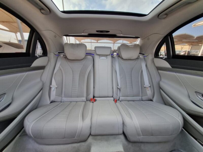 2015 Mercedes-Benz S 500 L 4.0L twin-turbo V8 Engine White Grey