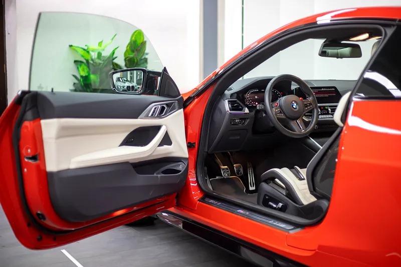 2022 BMW M4 Competition Manual transmission Orange White