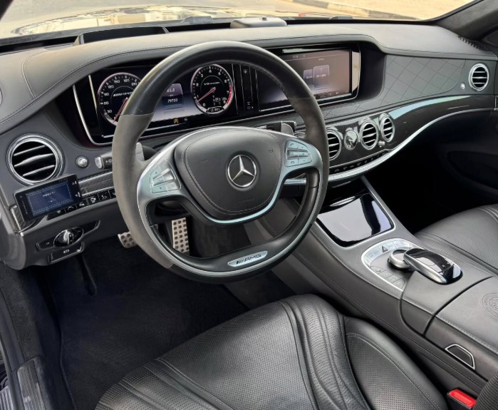 2015 MERCEDES BENZ S 63 AMG V8 AUCTION GRADE 4/B Black