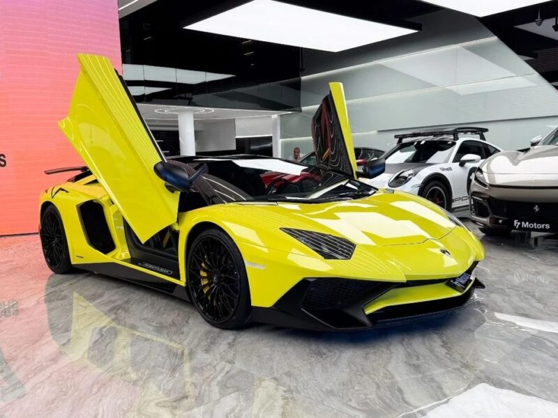 Lamborghini Aventador 6.5L V12 SV 2017 LP 750 4 SV Roadster Yellow Giallo