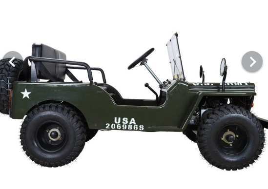 Mini Jeep 150CC 3+1 Gears Air Cooled Single Cylinder 4 stroke Green