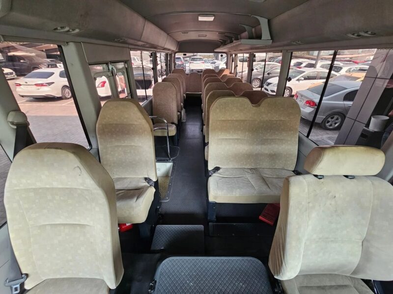 2017 Toyota Coaster Toyota DIESEL V6 4.2L White Beige GCC Specs