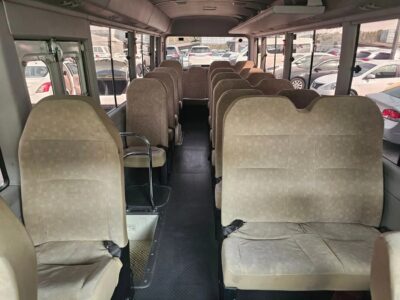 2017 Toyota Coaster Toyota DIESEL V6 4.2L White Beige GCC Specs