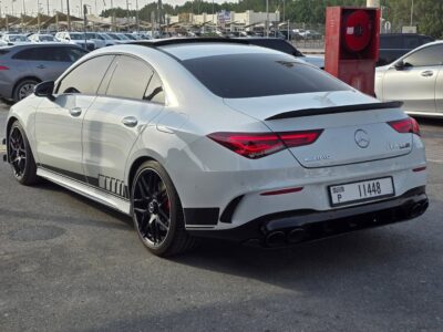 Mercedes-Benz CLA 45 S AMG 2021 2.0 Liters 4 Cylinder Engine White Red