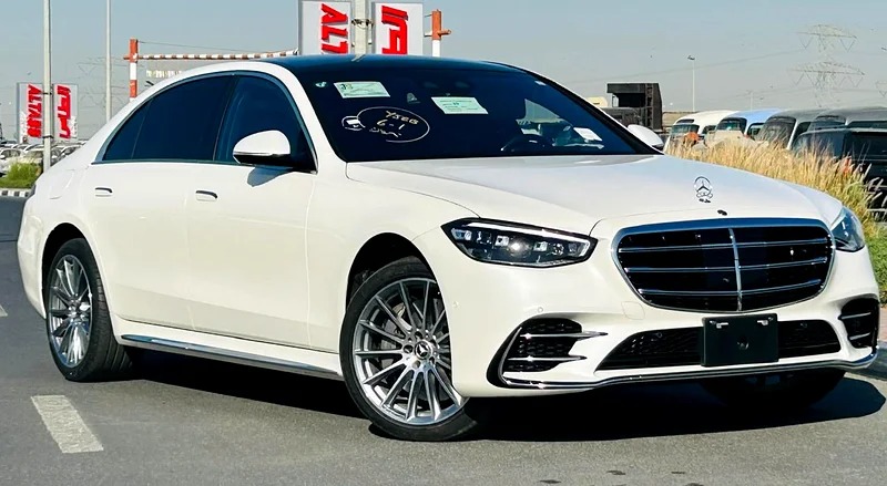 2021 Mercedes-Benz S-Class S 500 4Matic Neat & Clean Car White Black
