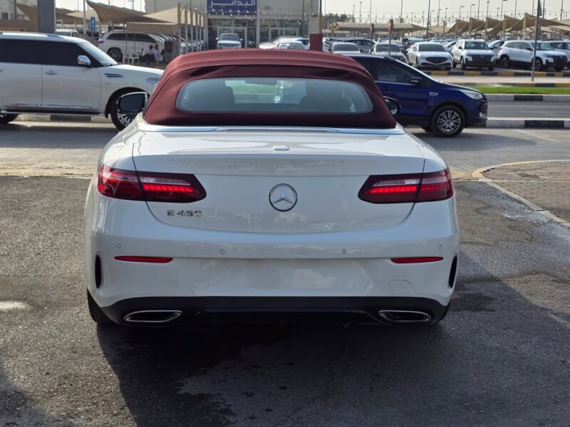 Mercedes-Benz E450 Coupe 2023 AMG SPORT RIMS Full specifications White Red