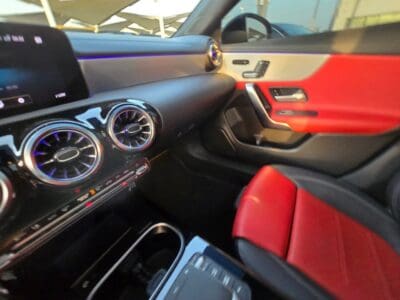 2023 Mercedes-Benz CLA 250 turbocharged 2.0-liter inline-4 engine White Red