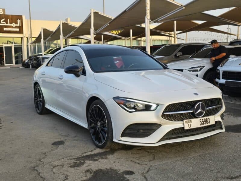 2023 Mercedes-Benz CLA 250 turbocharged 2.0-liter inline-4 engine White Red
