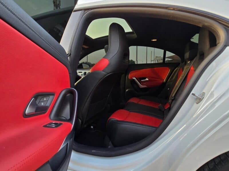 2023 Mercedes-Benz CLA 250 turbocharged 2.0-liter inline-4 engine White Red