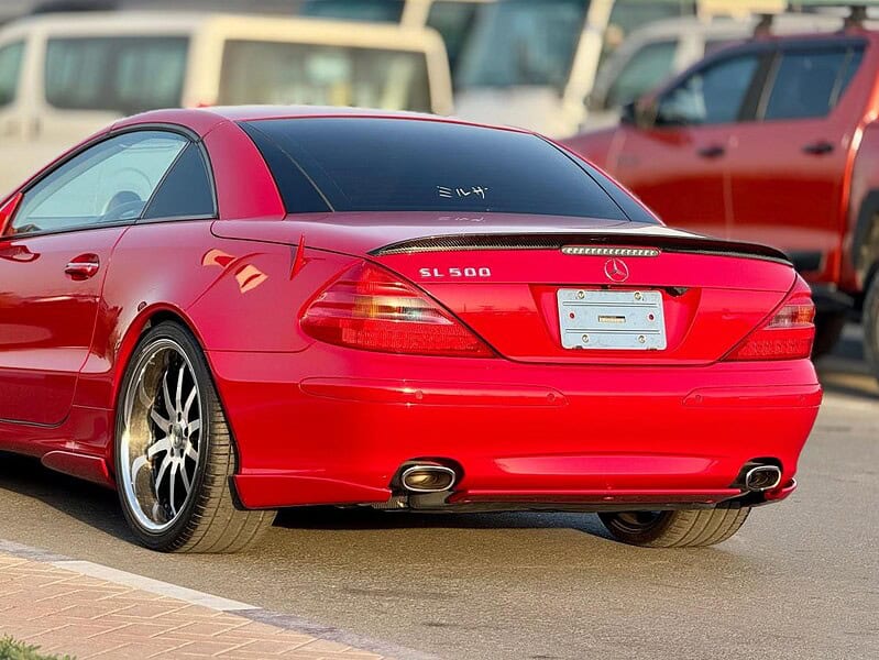 2004 Mercedes-Benz SL 350 3.7 liters V6 Engine Red Beige