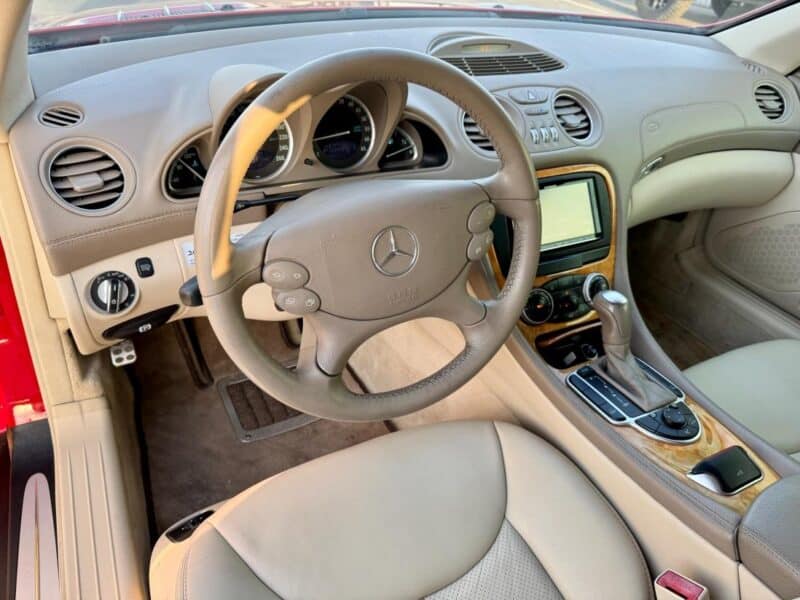 2004 Mercedes-Benz SL 350 3.7 liters V6 Engine Red Beige
