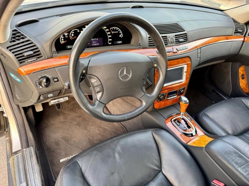2003 Mercedes-Benz S 55 AMG 5.4 liters V8 Engine Silver Black