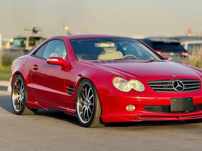 2004 Mercedes-Benz SL 350 3.7 liters V6 Engine Red Beige