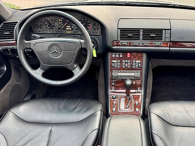 1992 Mercedes-Benz S 600 6.0 liters 12 Cylinders Engine Grey Black