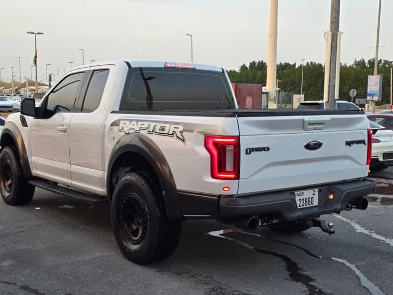 2017 Ford F-150 Raptor 3.5-liter twin-turbo V6 White Grey Good Condition