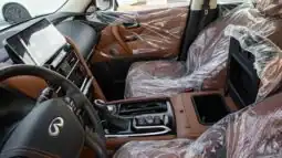 2025 Infiniti QX80 5.6 litre V8 Engine GCC Specs Black Tan