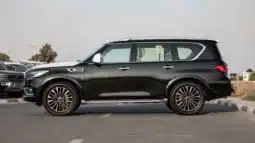 2025 Infiniti QX80 5.6 litre V8 Engine GCC Specs Black Tan