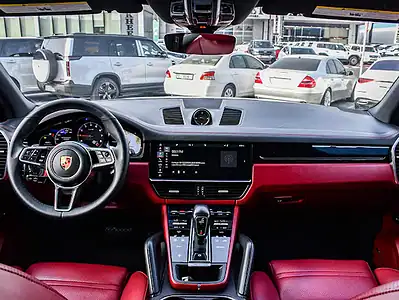 2019 Porsche Cayenne Coupe 6 Cylinders Engine Black Red SUV