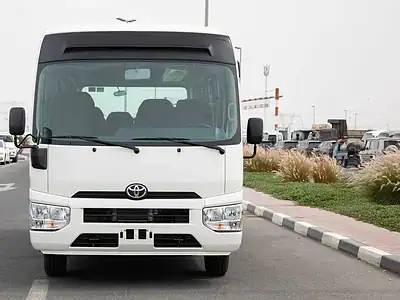 2025 Toyota Coaster HI ROOF 23S D 4.0L MT STD RD White Brown