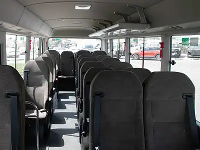 2025 Toyota Coaster HI ROOF 23S D 4.0L MT STD RD White Brown