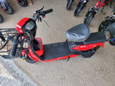 Red Electric Scooter 48 Volt Battery 30 KM Range with 40 Speed
