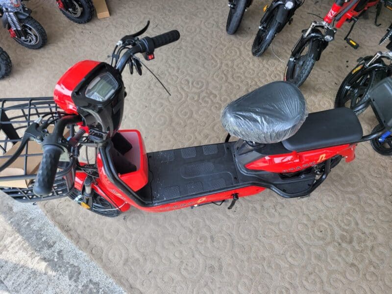 Red Electric Scooter 48 Volt Battery 30 KM Range with 40 Speed
