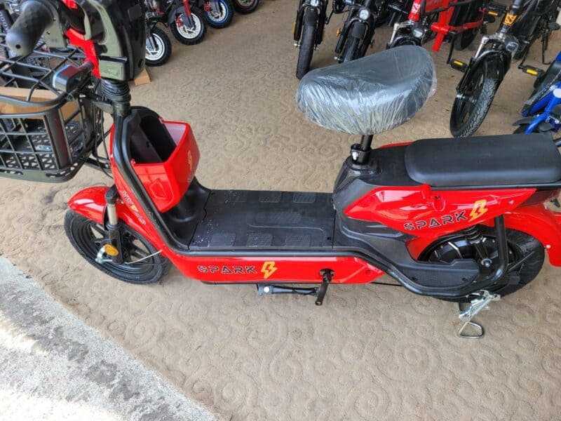 Red Electric Scooter 48 Volt Battery 30 KM Range with 40 Speed