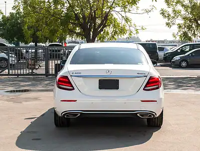 2018 Mercedes-Benz E-Class E400 4Matic 6 Cylinders Engine White Black Sedan