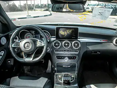 2016 Mercedes-Benz C-Class C63 S AMG 8 Cylinder Engine Silver Black Sedan
