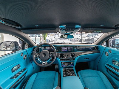 2025 Rolls-Royce Spectre Coupe Black Badge Black Blue 2 Tone Interior Coupe