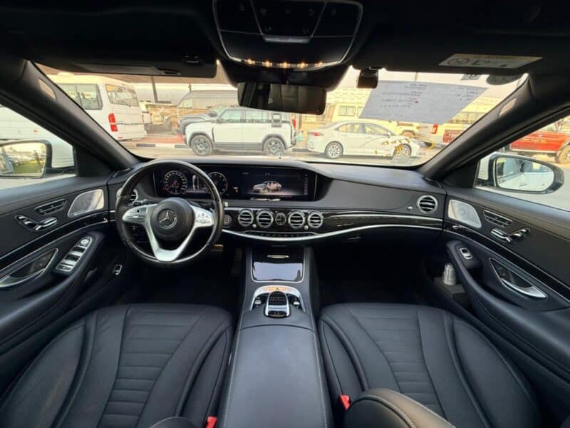 2018 Mercedes-Benz S400 3.0-liter turbocharged V6 Engine White Black