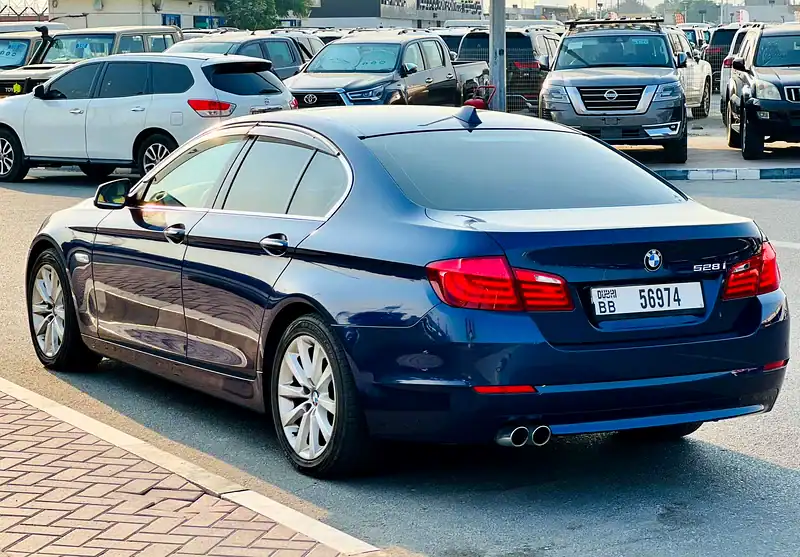 2010 BMW 5-Series 528i 6 Cylinders Engine Blue Beige Sedan