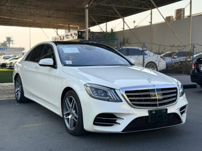 2018 Mercedes-Benz S400 3.0-liter turbocharged V6 Engine White Black