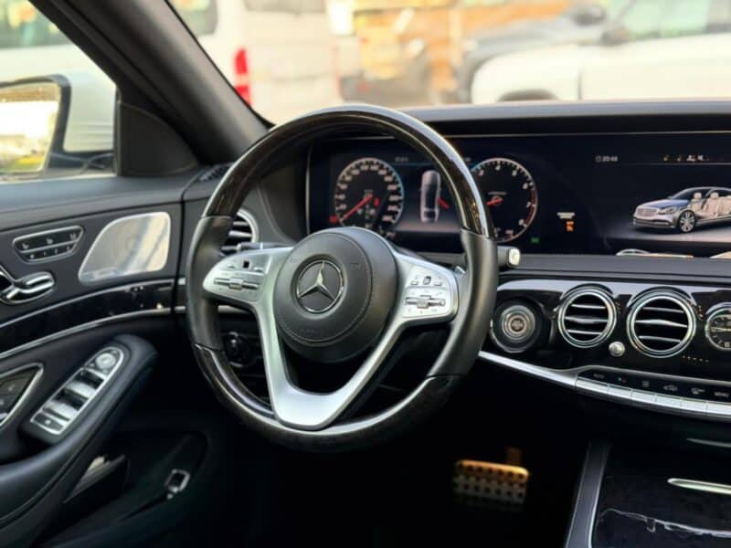 2018 Mercedes-Benz S400 3.0-liter turbocharged V6 Engine White Black