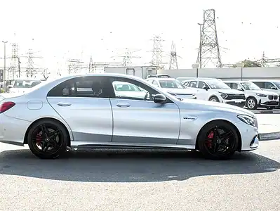 2016 Mercedes-Benz C-Class C63 S AMG 8 Cylinder Engine Silver Black Sedan