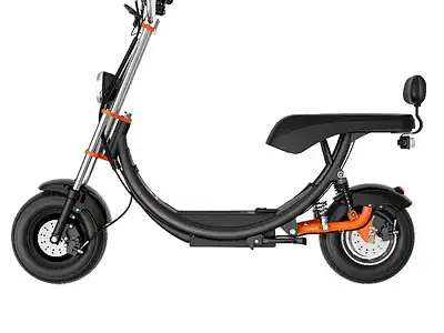 Kugoo C2 Pro Electric Scooter Black with Orange Accent