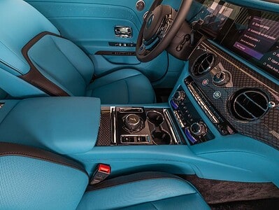 2025 Rolls-Royce Spectre Coupe Black Badge Black Blue 2 Tone Interior Coupe