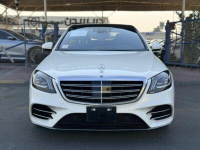2018 Mercedes-Benz S400 3.0-liter turbocharged V6 Engine White Black